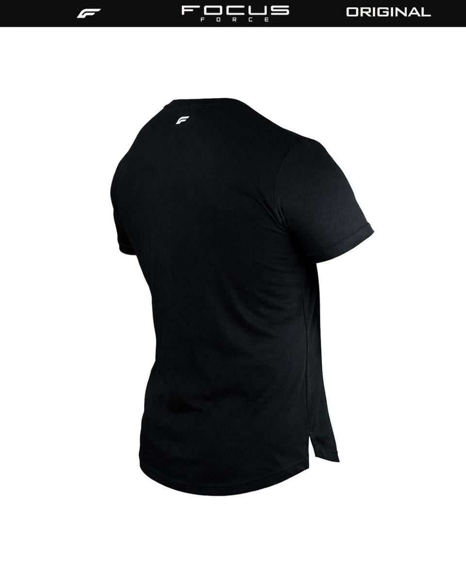 Polera Deportiva Hombre Negra | Gym | Vital Force – focus force